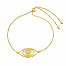  Arannyal Bevont Ezüst Karkötő Szivárvány Holdkővel, PCY11118 karkötő