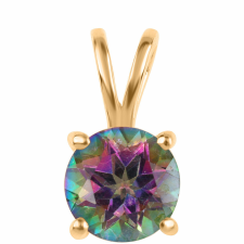  Arannyal Bevont Ezüst Medál Misztikus Topázzal, ROS873 medál