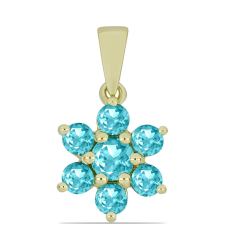  Arannyal Bevont Ezüst Medál Paraiba Kvarccal, Y61289 medál