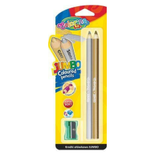 Arany + ezüst színes ceruzakészlet + hegyező, Colorino, kerek színes ceruza