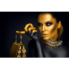  Arany-fekete női portré tapéta1, 400 x 250 cm tapéta, díszléc és más dekoráció