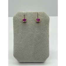  Arany fülbevaló pink zafírral fülbevaló