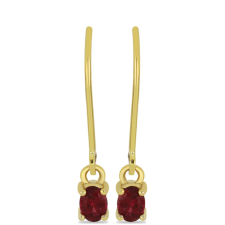  Arany Fülbevaló Vörös Spinellel, Y55243 fülbevaló