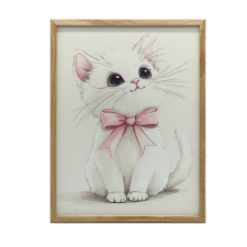 ARANY KERETES PLAKÁT FALRA ARNYOS CACSKA RÓZSASZÍN MÍJ 40x50 CM grafika, keretezett kép