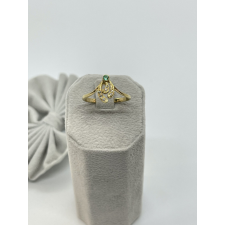  Arany smaragd gyűrű gyémánttal gyűrű