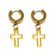  Arany színű áttört kereszt fülbevaló fülbevaló