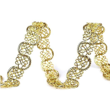  Arany színű bortni, szélessége 12 mm. Az ár 1 méterre vonatkozik dekorációs kellék