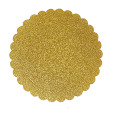  Arany színű kör alakú fodros karton tortaalátét – Csillogó – 25 cm sütés és főzés