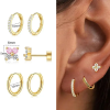  Arany Színű Orvosi Acél Piercing Szett - 6 db