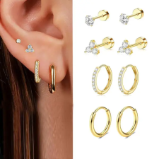  Arany Színű Orvosi Acél Piercing Szett - 8 db egyéb ékszer