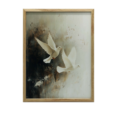 ARANYKERETES FALI PLAKÁT DOVES IMMPRESSIONS 40x50 CM grafika, keretezett kép