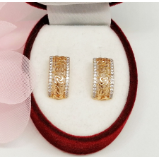 Aranyozott antiallergén fülbevaló, 14 mm fülbevaló