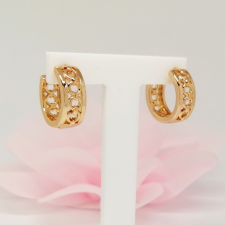  Aranyozott antiallergén karika fülbevaló, 16 mm fülbevaló