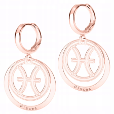  Aranyozott fülbevalók Halak csillagjegygel, Halak csillagjegyek, 925 EZÜST fülbevaló