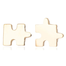 Aranyozott Puzzle Fülbevaló puzzle, kirakós