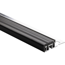 Arcansas Lépcsőprofil alumínium és PVC 10 mm x 0,9 m fekete dekorburkolat