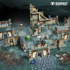  Archon Studio Modular Terrain: KAZUMI TEMPLE (RAM0005) makett