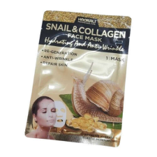 Arcmaszk javítása, szalvéta típusú, csigakivonattal, Wokali, Csigakollagén, 30 ml arcpakolás, arcmaszk
