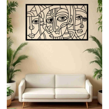  Arcok_Picasso ihlette falikép fából grafika, keretezett kép