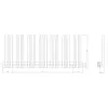 Arezzo design AREZZO design LINEAR GUN METAL 1200x500 törölközőszárító radiátor AR-LR12050GM