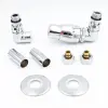 Arezzo design CORNERPEX radiátor szelep fényes króm, jobbos szelep központi fűtésről való működtetéssel