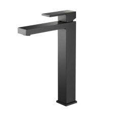 Arezzo design Cubefield fekete álló egykaros kerámiabetétes magasított mosdó csaptelep csaptelep