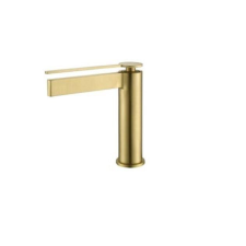 Arezzo design Elegant szálcsiszolt arany álló egykaros kerámiabetétes mosdó csaptelep csaptelep