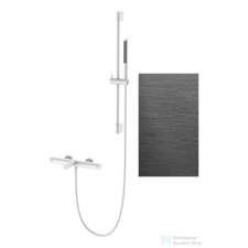 Arezzo design ELEGANT termosztatikus kádcsaptelep zuhanyszettel , gun metal AR-1295GM csaptelep