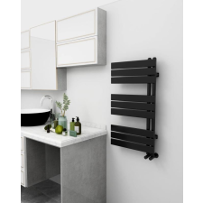 Arezzo design HORIZONT BLACK 500X900 törölközőszárítós radiátor fűtőtest, radiátor