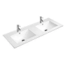 Arezzo design Lowell dupla mosdótál 120 cm, matt fehér