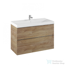 Arezzo design Monterey 100 cm-es alsószekrény 2 fiókkal, Canela tölgy színben fürdőszoba bútor