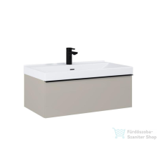Arezzo design MONTEREY 80 cm-es alsószekrény 1 fiókkal Matt beige színben, szifonkivágással AR-168587 fürdőszoba bútor