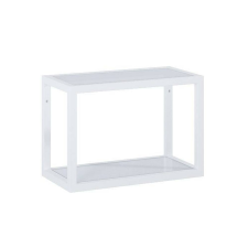Arezzo design MONTEREY Függőpolc üveggel 40/28 matt fehér (21,6) AR-168189 fürdőszoba bútor