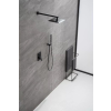 Arezzo design ROCKFIELD Falsík alatti zuhanyszett falon belüli egységgel, fekete