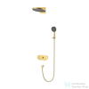 Arezzo design UNI Falsík alatti termosztátos zuhanyszett falon belüli egységgel, szálcsiszolt arany AR-6296BG