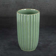  Arina kerámia váza Zöld/bézs 12x12x20 cm dekoráció