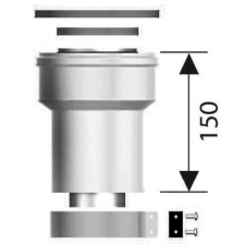 Ariston kondenzációs indító idom 80/125-ös 3318095 építőanyag