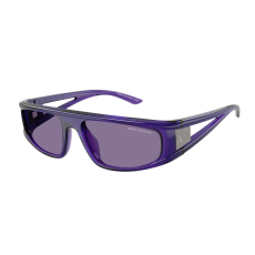 armani exchange AX4159SU 8385AK Shiny Transparent Violet Violet Mirror Internal Silver napszemüveg
