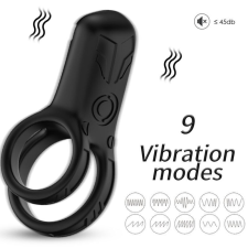 ARMONY FOR HIM ARMONY - DUPLA GYŰRŰS VIBRÁTOR FEKETE vibrátorok