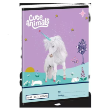 Ars Una Cute Animals: Unikornis mintás vonalas füzet - 3. osztályos, A5 füzet
