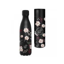 Ars Una : Flowery Black duplafalú fém kulacs díszdobozban 500ml kulacs, kulacstartó