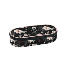 Ars Una : Flowery Black ovális tolltartó 23x5,5x9cm tolltartó