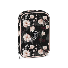 Ars Una : Flowery Black többszintes tolltartó 15,5x22,5x4,5cm tolltartó