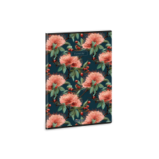 Ars Una : Flowery Green extra kapcsos kockás füzet A/4 füzet