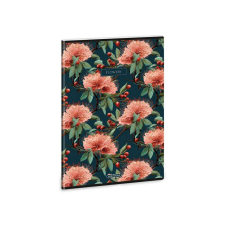 Ars Una : Flowery Green extra kapcsos vonalas füzet A/4 füzet