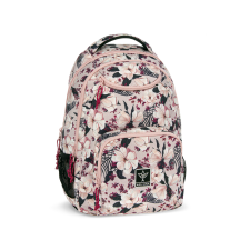 Ars Una : Flowery pink virágos AU-6 iskolatáska, hátizsák 34x45x26cm iskolatáska