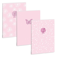 Ars Una Füzet ARS UNA A/4 40 lapos Extra kapcsos sima Soft Touch Pink Spring füzet