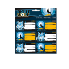 Ars Una : Nightwolf mintás csomagolt füzetcímke 3x6db-os információs címke