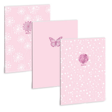 Ars Una : Soft Touch Pink Spring extra kapcsos négyzethálós füzet A/4 füzet
