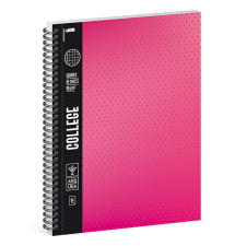 Ars Una Spirálfüzet ARS UNA College A/4 80 lapos kockás pink füzet